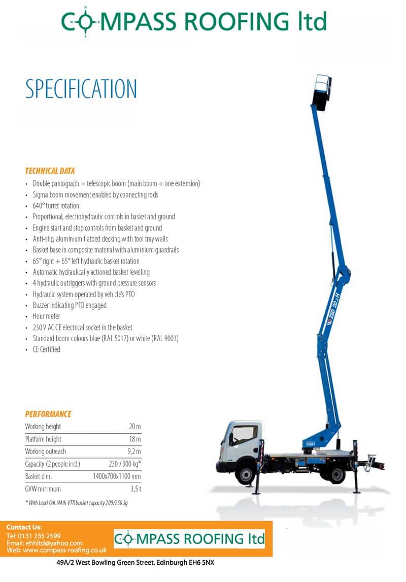 Commercial and Residential CHERRY PICKER HIRE IN EDINBURGH & CENTRAL SCOTLAND